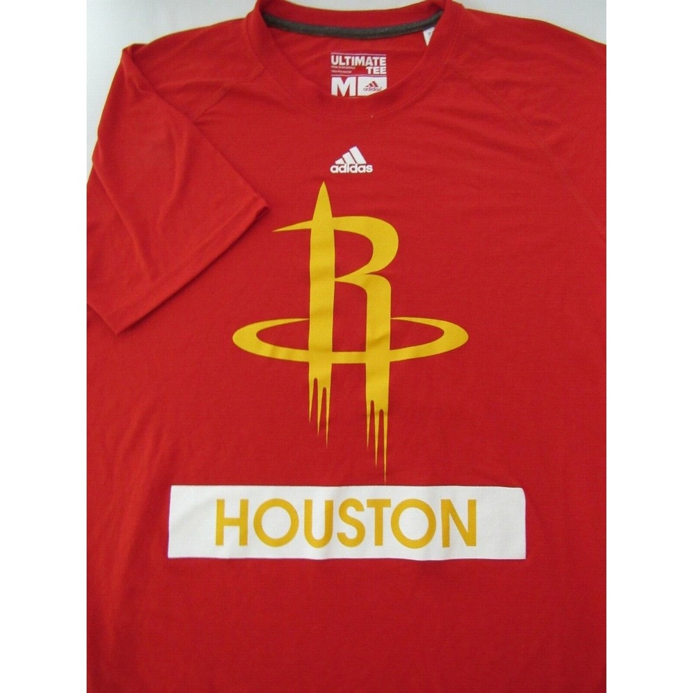 ADIDAS Climalite NBA Houston Rockets Ultimate Tee Men M Short Sleeve Red